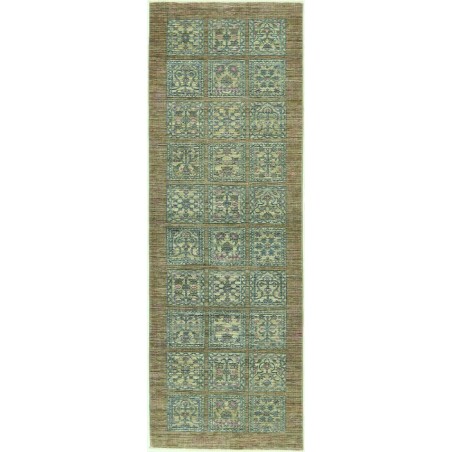 Tappeto Bakhteari Pakistan bianco grigio 78x234