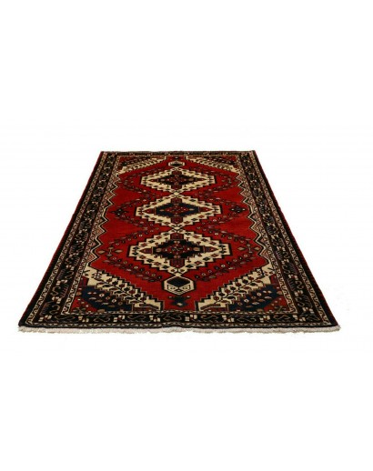 Tappeto Hamadan Persia marrone giallo 150x201