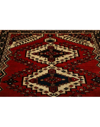 Tappeto Hamadan Persia marrone giallo 150x201