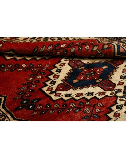 Tappeto Hamadan Persia marrone giallo 150x201