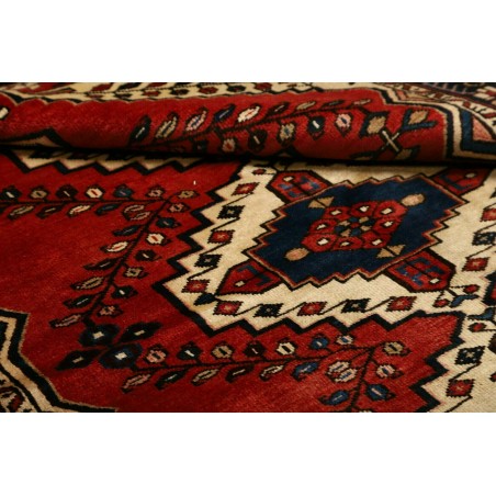 Tappeto Hamadan Persia marrone giallo 150x201
