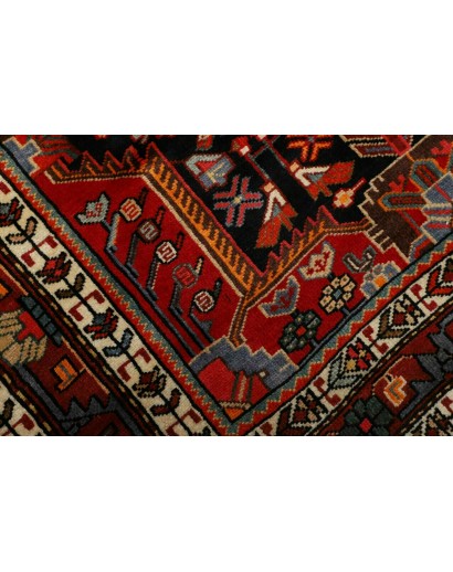 Tappeto Hamadan Persia grigio marrone 133x210