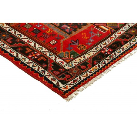 Tappeto Hamadan Persia marrone giallo 137x225