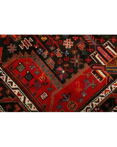 Tappeto Hamadan Persia marrone giallo 137x225