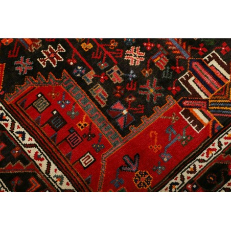 Tappeto Hamadan Persia marrone giallo 137x225