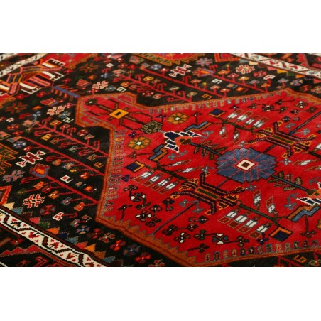 Tappeto Hamadan Persia marrone giallo 137x225