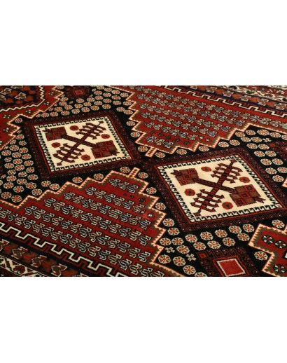Tappeto Hamadan Persia grigio beige 132x180
