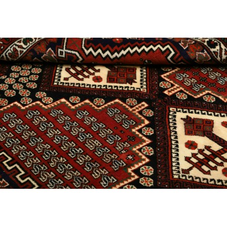 Tappeto Hamadan Persia grigio beige 132x180