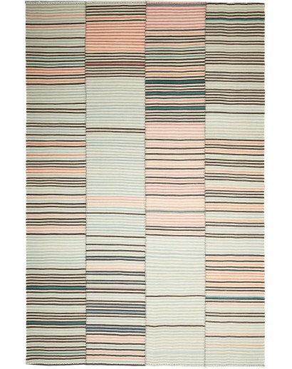 Tappeto Kilim Persia bianco grigio 200x305