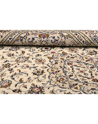 Tappeto Kashan Persia beige grigio 202x305