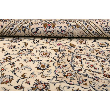 Tappeto Kashan Persia beige grigio 202x305