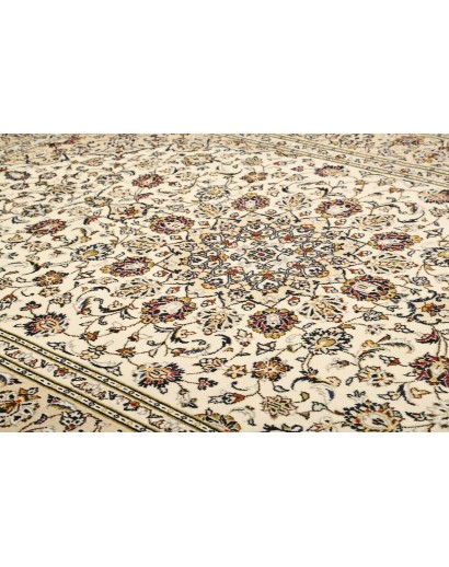 Tappeto Kashan Persia beige grigio 202x298