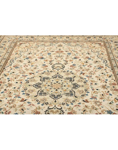 Tappeto Kashan Persia beige grigio 200x312