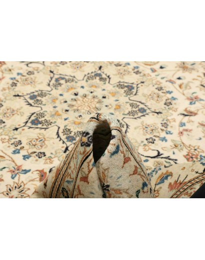 Tappeto Kashan Persia beige grigio 200x312