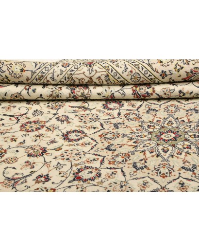 Tappeto Kashan Persia azzurro beige 240x340