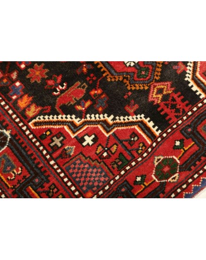 Tappeto Hamadan Persia grigio giallo 89x127