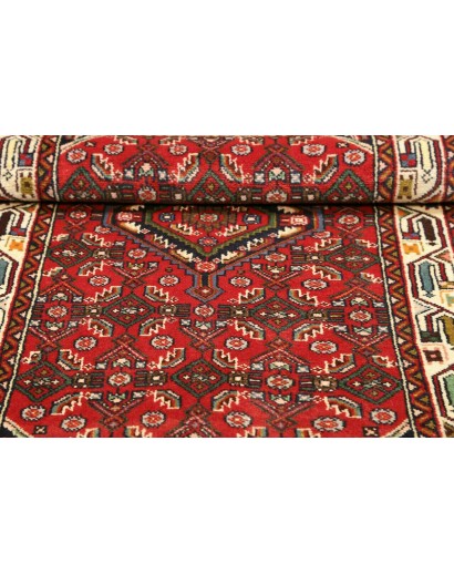 Tappeto Hamadan Persia marrone giallo 85x133