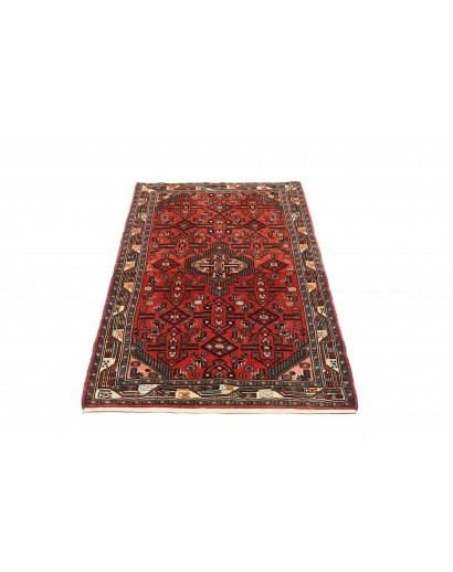 Tappeto Hamadan Persia verde rosso 80x130