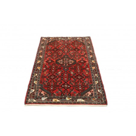 Tappeto Hamadan Persia verde rosso 80x130