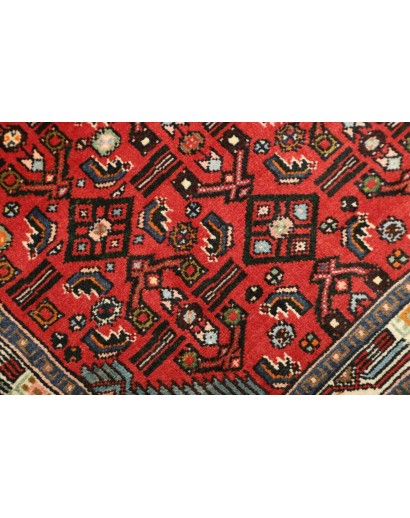 Tappeto Hamadan Persia verde rosso 80x130