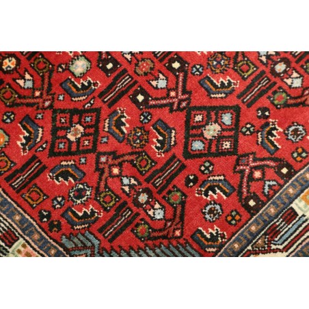 Tappeto Hamadan Persia verde rosso 80x130