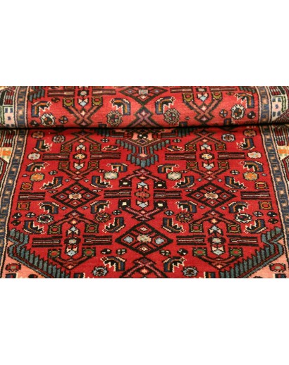 Tappeto Hamadan Persia verde rosso 80x130