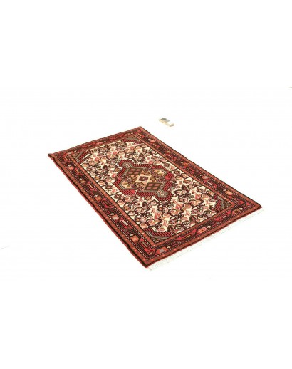 Tappeto Hamadan Persia rosso beige 78x125