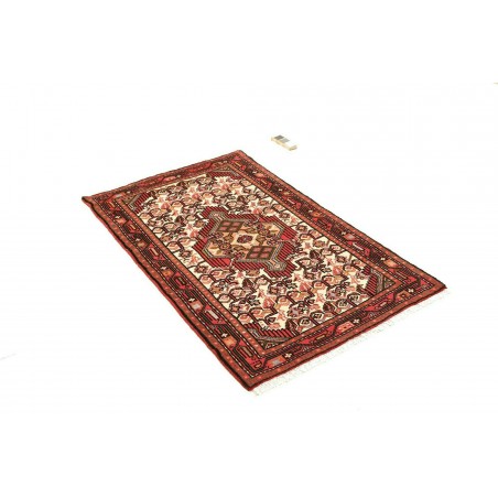 Tappeto Hamadan Persia rosso beige 78x125