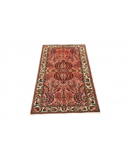 Tappeto Hamadan Persia rosso bianco 70x137