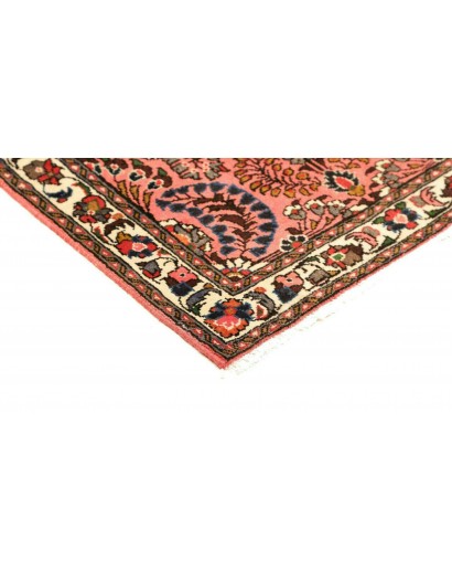 Tappeto Hamadan Persia rosso bianco 70x137