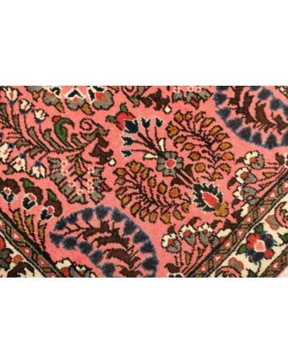 Tappeto Hamadan Persia rosso bianco 70x137