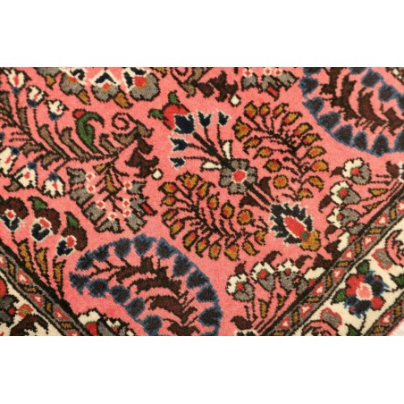 Tappeto Hamadan Persia rosso bianco 70x137