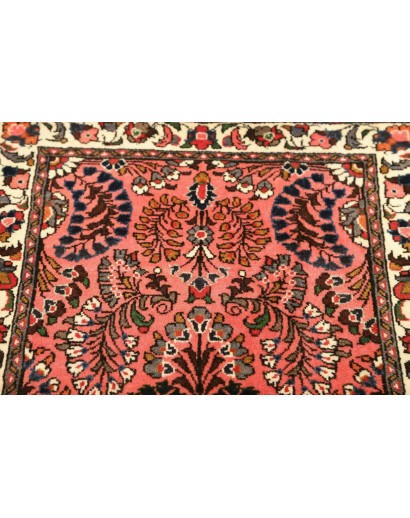 Tappeto Hamadan Persia rosso bianco 70x137