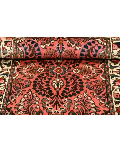 Tappeto Hamadan Persia rosso bianco 70x137