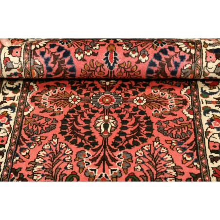 Tappeto Hamadan Persia rosso bianco 70x137