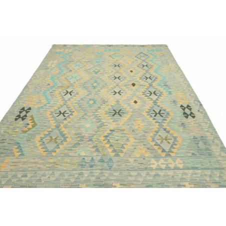 Tappeto Kilim Afghanistan marrone verde 199x307