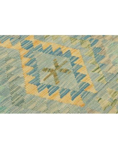 Tappeto Kilim Afghanistan marrone verde 199x307
