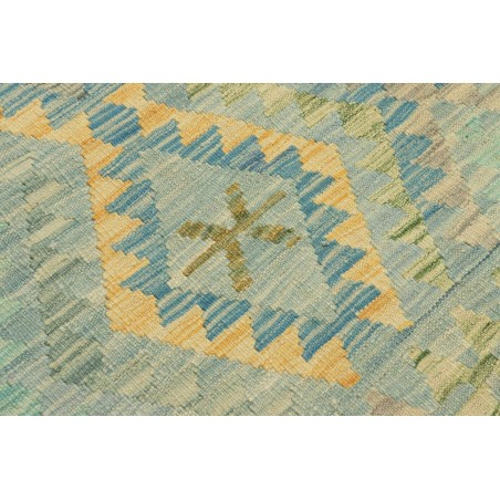 Tappeto Kilim Afghanistan marrone verde 199x307