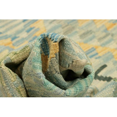 Tappeto Kilim Afghanistan marrone verde 199x307