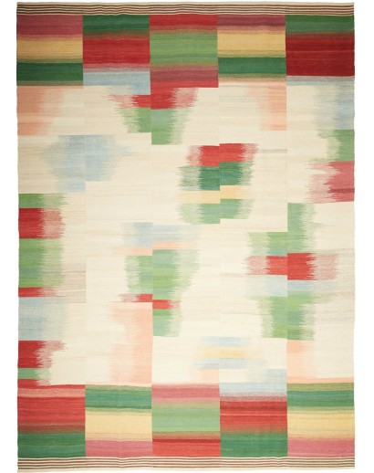 Tappeto Kilim Persia beige verde 250x352