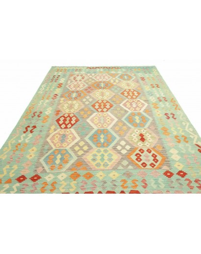 Tappeto Kilim Afghanistan marrone giallo 200x300