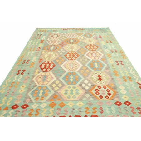 Tappeto Kilim Afghanistan marrone giallo 200x300