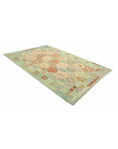 Tappeto Kilim Afghanistan marrone giallo 200x300