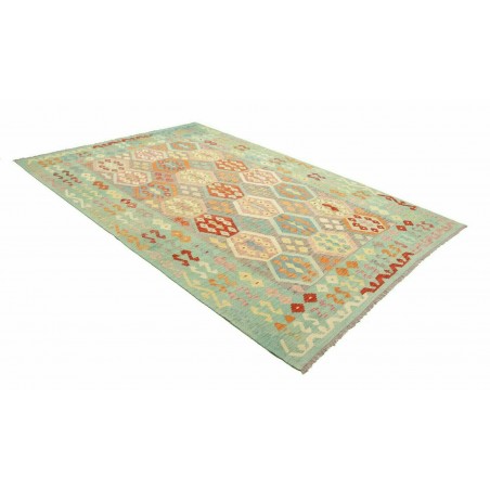Tappeto Kilim Afghanistan marrone giallo 200x300