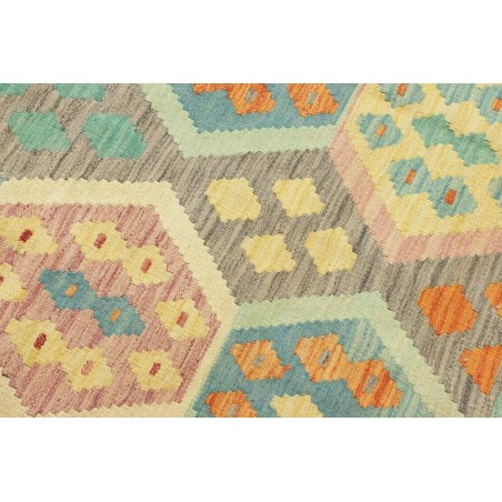Tappeto Kilim Afghanistan marrone giallo 200x300