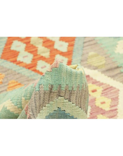 Tappeto Kilim Afghanistan marrone giallo 200x300
