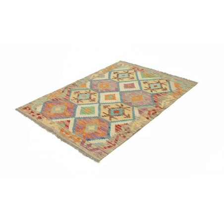 Tappeto Kilim Afghanistan marrone grigio 104x145