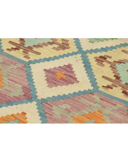Tappeto Kilim Afghanistan marrone grigio 104x145