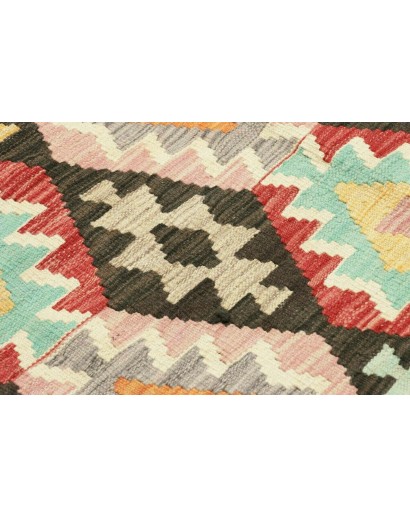 Tappeto Kilim Afghanistan marrone verde 194x294