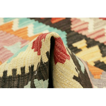 Tappeto Kilim Afghanistan marrone verde 194x294